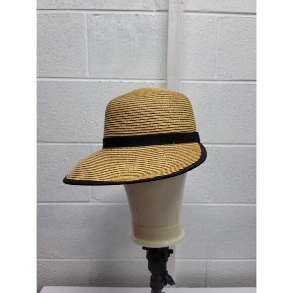 Bets Hackney Beige and Blue Straw Hat - Picture 2 of 8